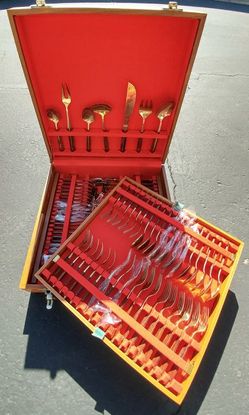 Antique vintage Italian silverware set