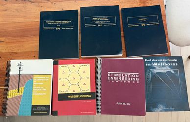 7 Petroleum Engineering Textbooks - lightly used!