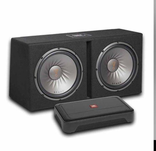 JBL Dual 12 Inch Stadium 1000 Watt Bass Package (BOX & AMP ONLY)