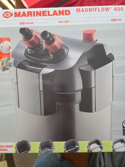 Marineland Magniflow 400 Canister Freshwater & Saltwater Aquarium Filter, Up to 100-gal Brand New