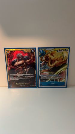 One piece card game rocks and shiki sr and ace