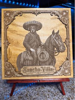 Sancho Villa Layered Wood Art 12x12