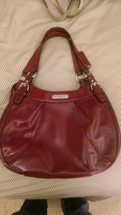 Red coach handbag