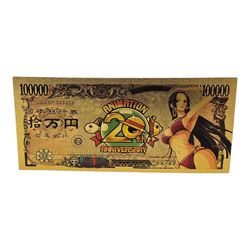 24k Gold Plated, Boa Hancock (One Piece) Bill/Banknote, Anime 20th Anniv.