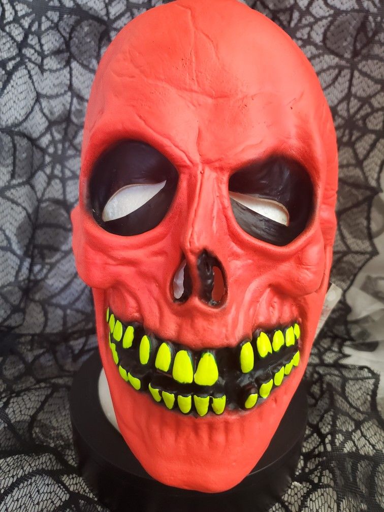 Don Post Studios  Neon Skull Mask Halloween Costume Classic Horror Scary NWT 3/4 by Trick or Treat Studios

