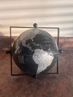 Black and silver globe