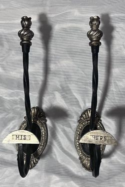His and Hers Decorative Towel / Robe Hooks