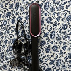Hair Straightener Brush, TYMO Ring Hair Straightener Comb Straightening Brush for Women with 5 Temps 20s Fast Heating & Dual Voltage, Black