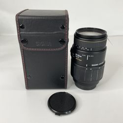 Sigma 70-210mm 1:3.5-4.5 D APO Macro Auto Focus Camera Lens For Nikon w Case