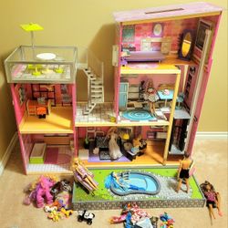 Uptown Barbie Doll House Pool Furniture Ponies Barbies Clothes Lot for Sale in Dallas TX OfferUp