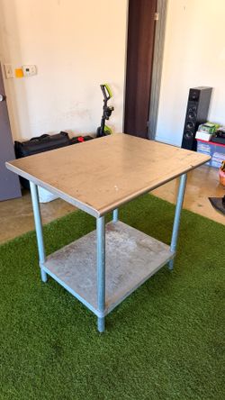 Culinary work station metal desk for food or work computer
