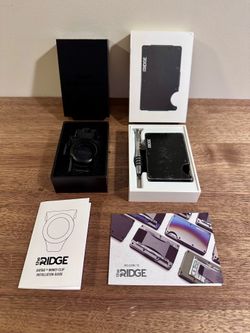 RIDGE RFID-Blocking Minimalist Wallet Bundle w/ AirTag Money Clip