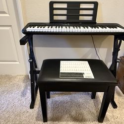 Casino Keyboard With Stand, Bench And Lesson Books