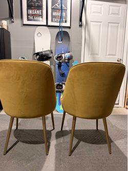 West Elm Mid-Century Velvet Dining Chairs (Set of 2)