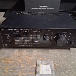 Mobile PA Speaker Amplifier Receiver 4-8-16ohms & Microphone All Original 