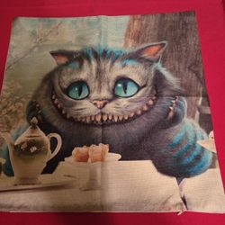 17" By 17" 



Alice and the Cheshire cat Pillow Case 