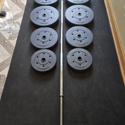165lb Vinyl Standard 1inch Weight Plate Set