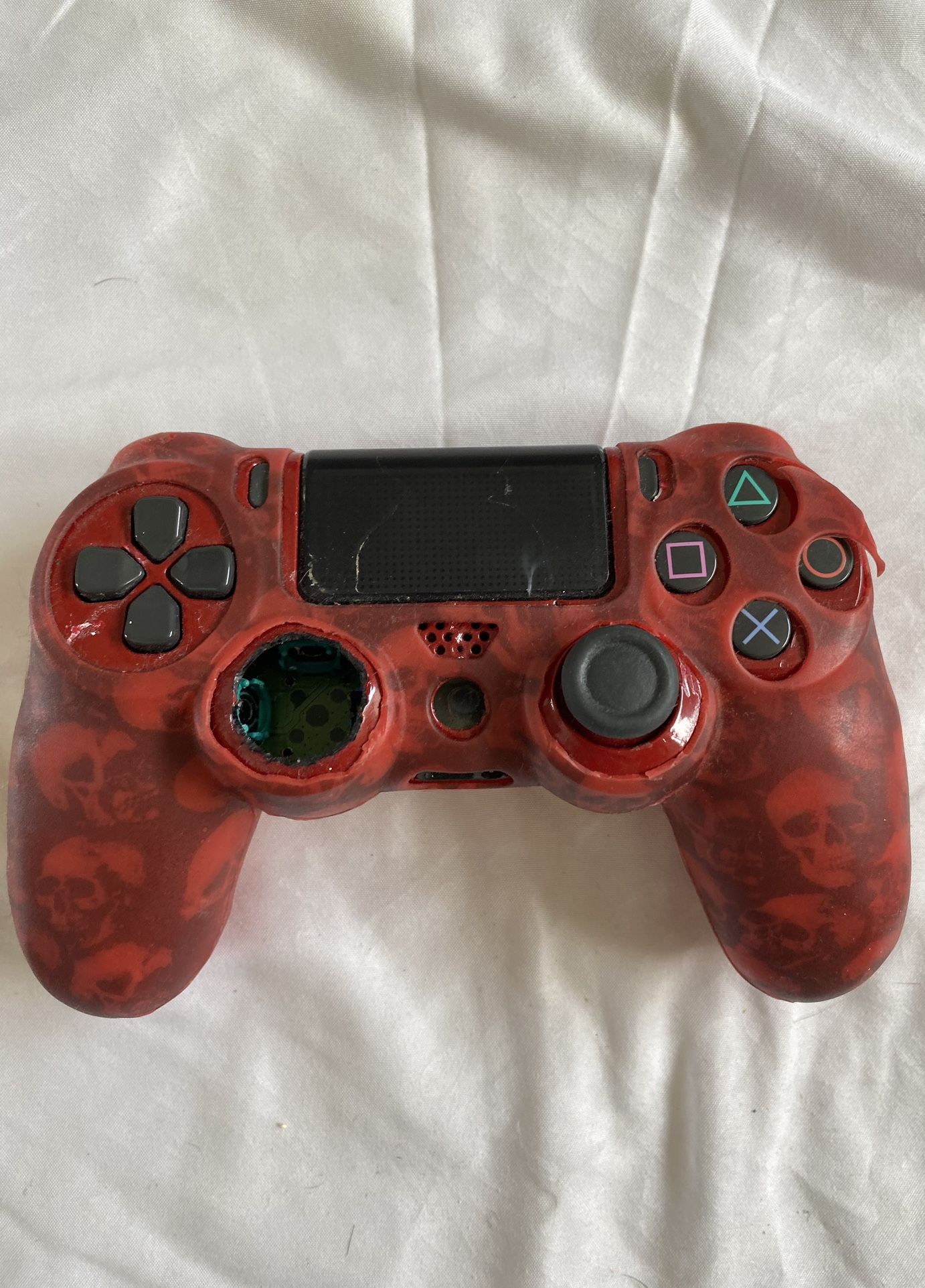 Red Custom PS4 Controller For Parts