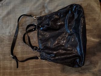 Italian black leather purse