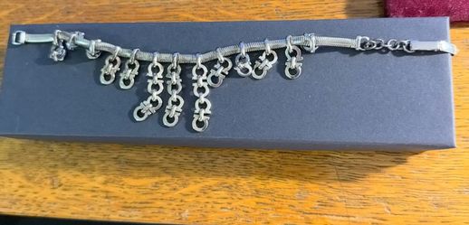 Authentic Salvatore Ferragamo Gancini Charm Bracelet