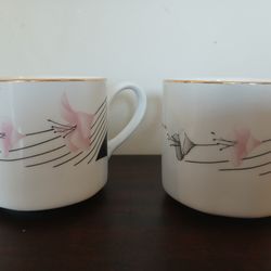 4 Piece Vintage Bone China - 3 Cups & Saucer