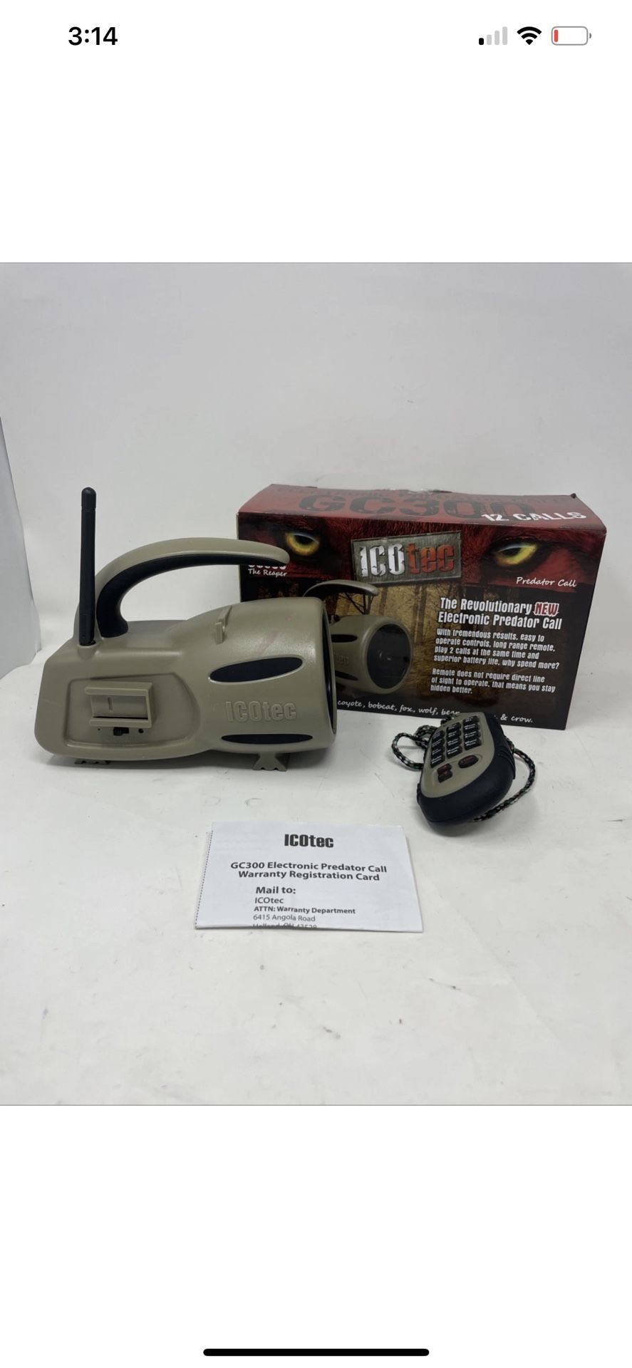 ICOTec Electronic Game Predator Calls Model GC-300 12 Calls