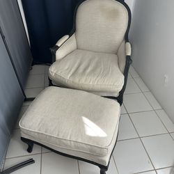 Restoration Hardware Lyon Chair And Ottoman 