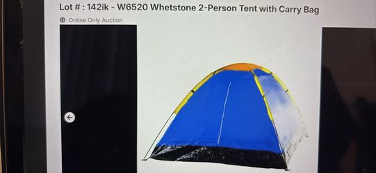 New Whetstone 2-Person Tent w/ Carry Bag (W6520)