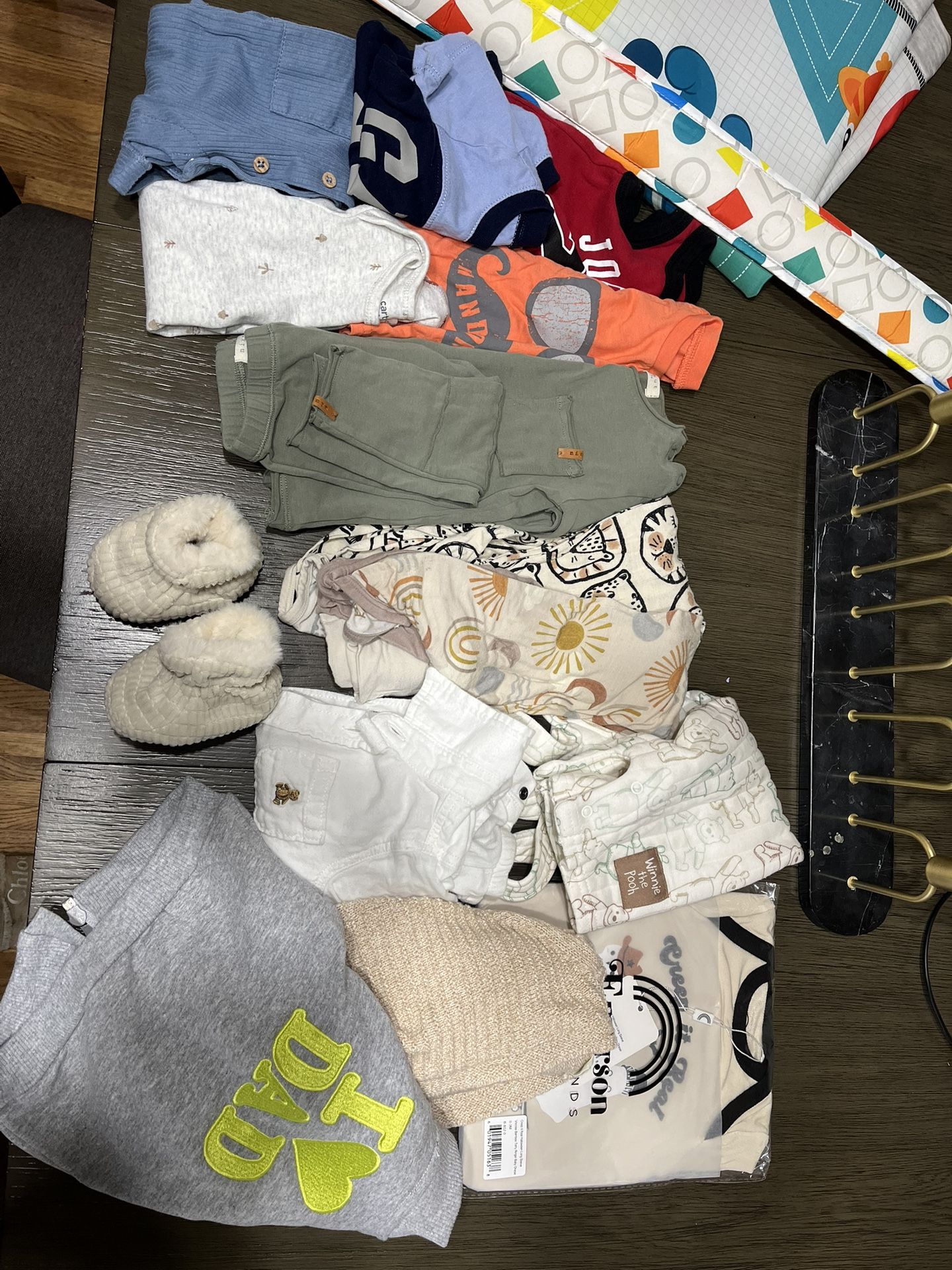Free baby boy cloths (sizes 3-6 months, some 0-3) and a play mat