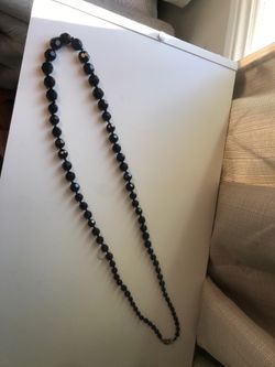 Black beaded necklace