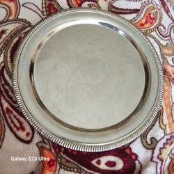 $2    NICKEL PLATED SERVING TRAY