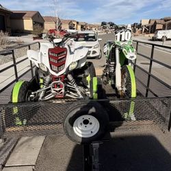 2004 Yamaha Raptor 660R, 2018 Kawasaki KX250, Utility Trailer