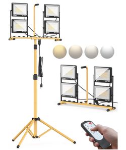 120-Volt 32000 Lumen LED Tripod Work Light Corded Electric Adjustable 76 in. Tool Only for Jobsite