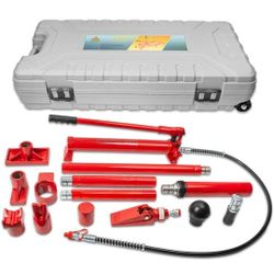 10-Ton Porta Power Hydraulic Jack Ram Automotive Car Autobody Frame Repair Power Tool Loadhandler Equipment with Case

