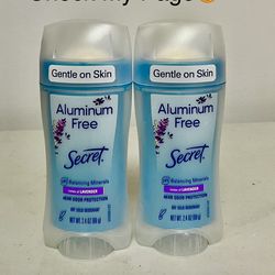 Secret Aluminum Free Lavender Deodorant Set  