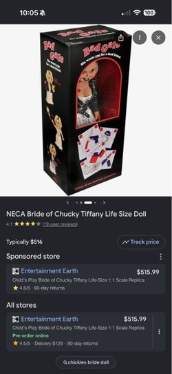 NECA Bride of Chucky Tiffany Life Size Doll