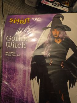 Spirit Gothic Witch Halloween Costume Adult M/L size 10- 14