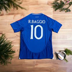 Soccer Jersey Italy Roberto Baggio 10 Home Blue 2024 Euro Football Men Size