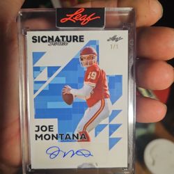 Leaf Joe Montana Signed Card 1of1