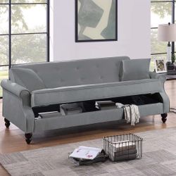 Brand New Grey Sofa Storage Sleeper 