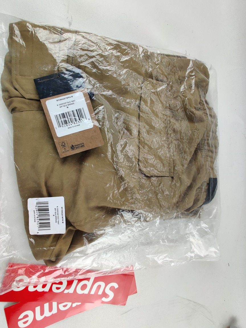 Supreme The North Face Belted Cargo Pants Zip Shorts TNF Medium Gold
