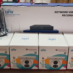 Uniview Security System Kit 8 Channels +2tb+4x 4MP ColorHunter and Detect People +Audio Cameras.