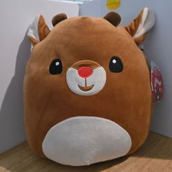 Squishmallows Rudolph Red nosed Reindeer, 12"