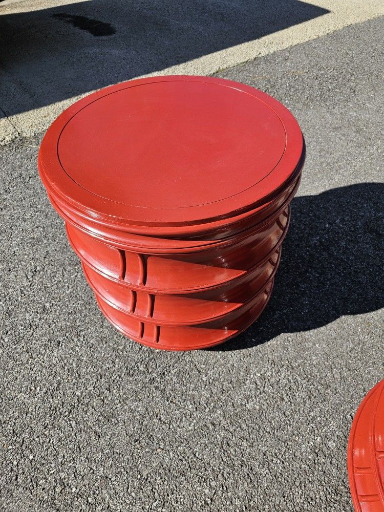 Red End Table