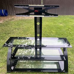 Glass tv stand