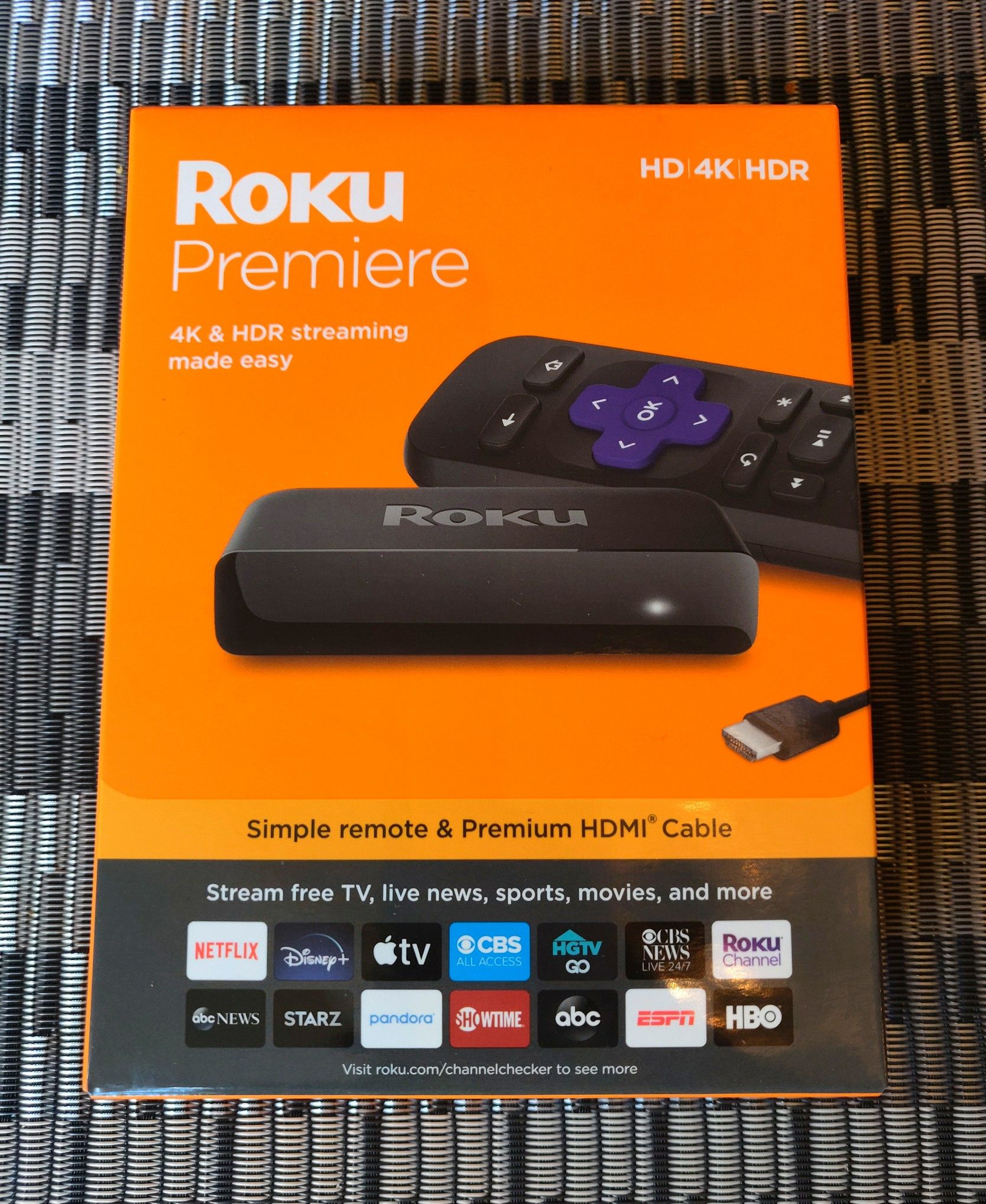 Roku Premiere 4K streaming media player w/ remote - new & sealed