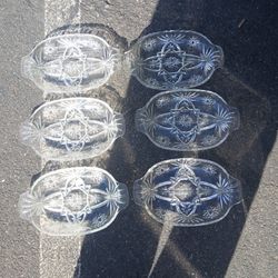 Set Of 6 Crystal Candy Dishes