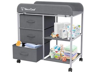 TALECO Gear Portable Changing Table with Storage, Diaper Changing Station, Waterproof Pad(W4)