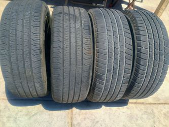 235/55/18 4 TIRES 65-85% TREAD DOT 38/22 GOOD CONDITION