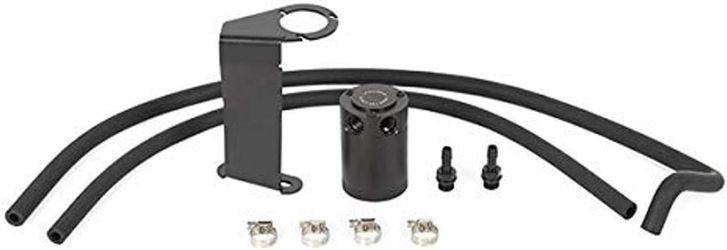 Mishimoto MMBCC-Q50-16PBE Baffled Oil Catch Can Kit, Compatible with Nissan Infiniti Q50 & Q60 3.0T, 2016+, Black
